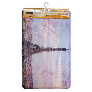 Коврик из микрофибры  "Франция" с наполнит.memory foam и антиск.подл(БСК), р-р 50*80см